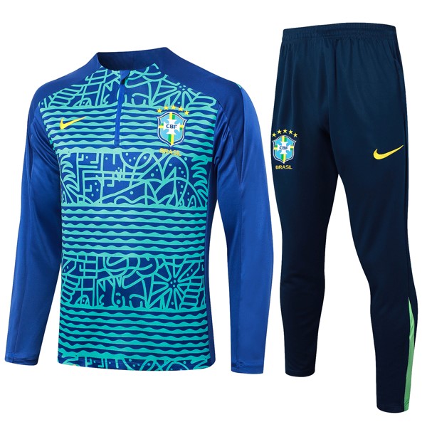 Sudadera De Training Brasil 2024/25 Verde Azul 3